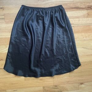 Midi Slip Satin A-Line Women's Skirt